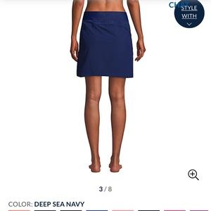 LandsEnd Swim Skort Deep Sea Navy NWT Size 14